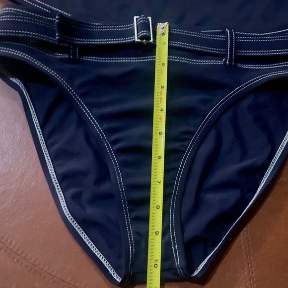 Issac Mizrahi Navy Tankini Swim Top and Bottom set. Sz S & M - Picture 8 of 12